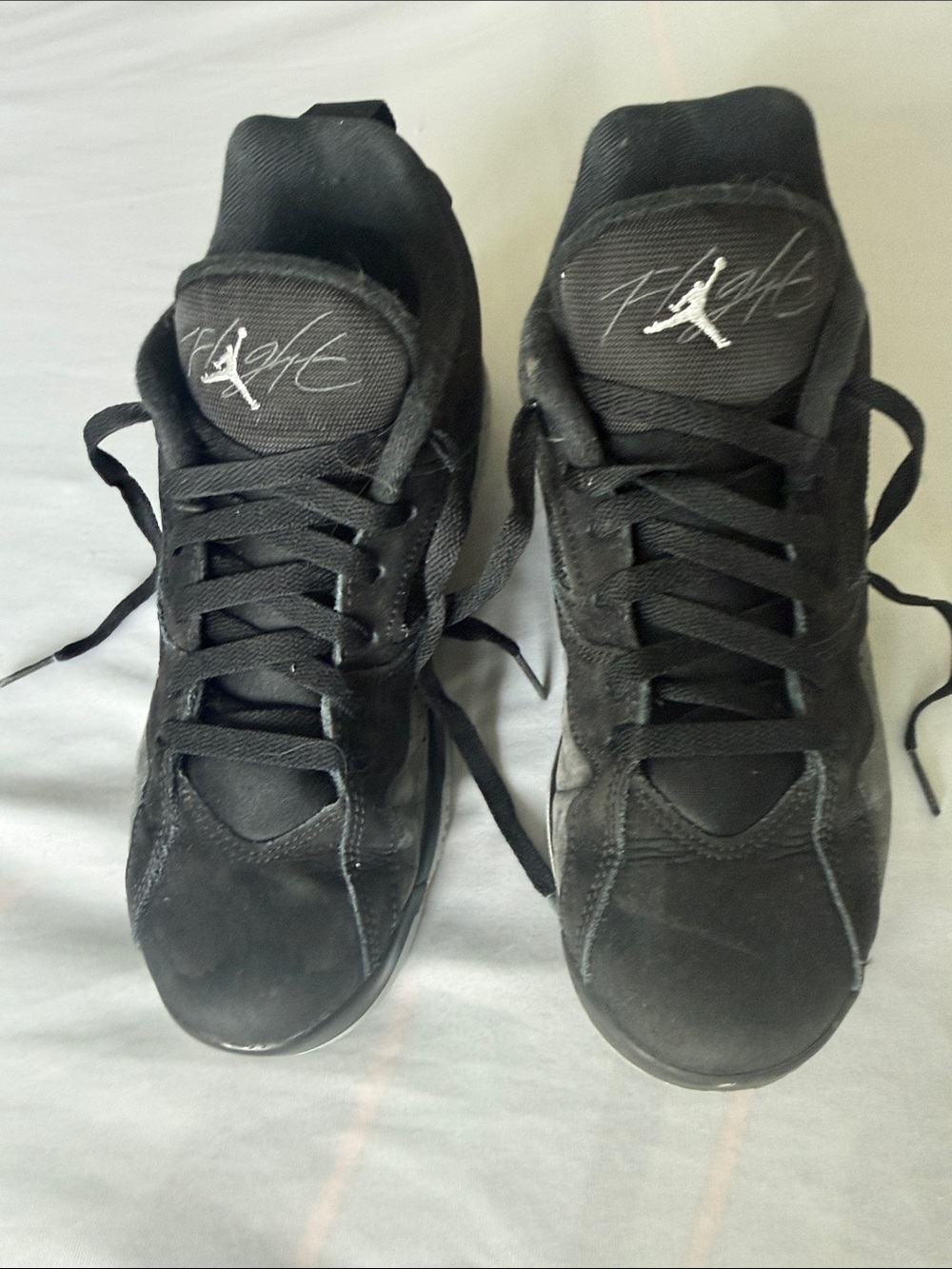 Jordan Kids Black Low-Top Sneakers with White Jumpman Logo